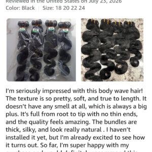 产品4 16A Raw Brazilian Body Wave Human Hair Bundles – 4 Bundles Full & Flawless Install